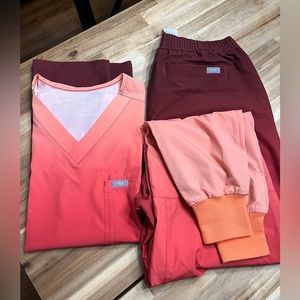 Figs Mens Scrub size M; Like new; Hombre Free-x Leon top & Tansen jogger
